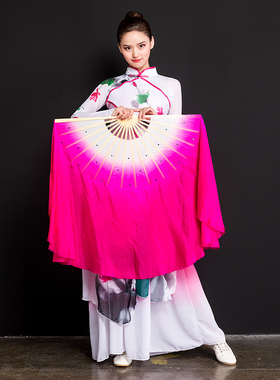 速发真丝舞蹈扇后双面胶州扇秧舞扇跳舞表演广场歌扇子午子骄沂蒙