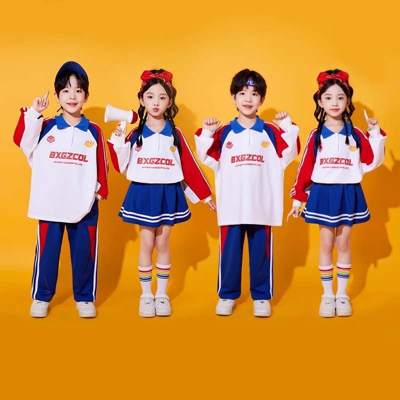 速发少儿啦啦队表出服幼儿园班服小学生运动会开幕式演啦操演啦服