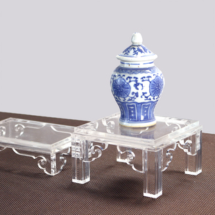 亚克力水晶底座工艺品底托佛像奇石茶具玉石文玩摆件饰品展台定制