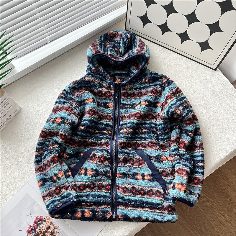 T 秋冬装户外露营风 毛毛衣珊瑚绒拉链男女童中大童外套上衣