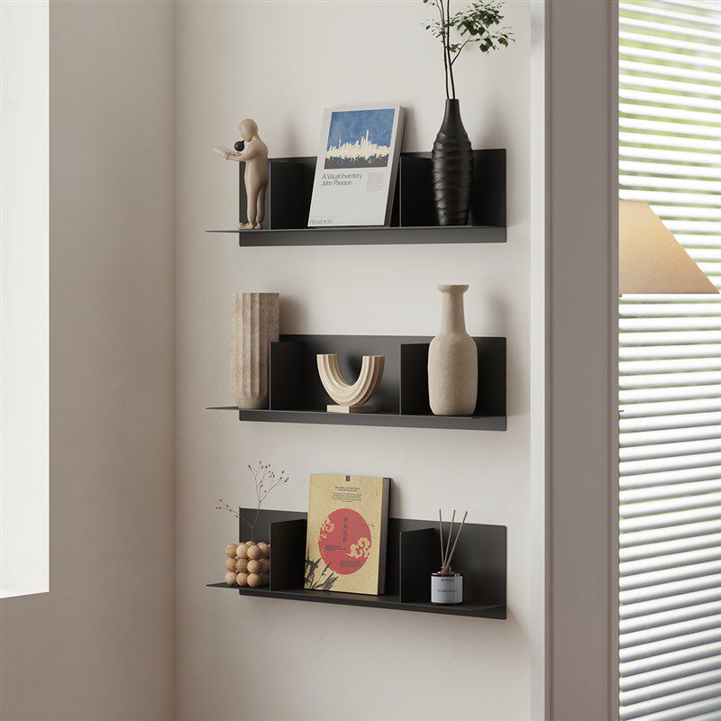 北欧墙上置物架壁挂搁板电视背景墙装饰架卧室墙面展示收纳架书架