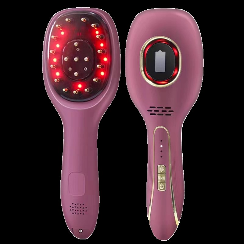 震动按摩梳头皮按摩微电流红蓝光生发养发防脱发导入护理梳养发梳