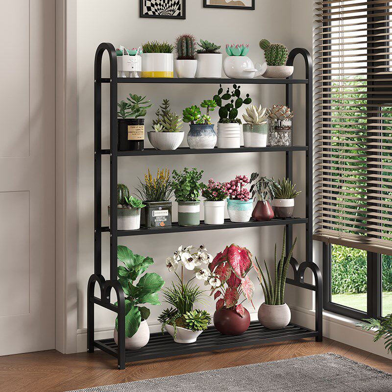 花架子铁艺多层室内悬挂落地式阳台多肉置物架客厅绿萝盆栽架简约