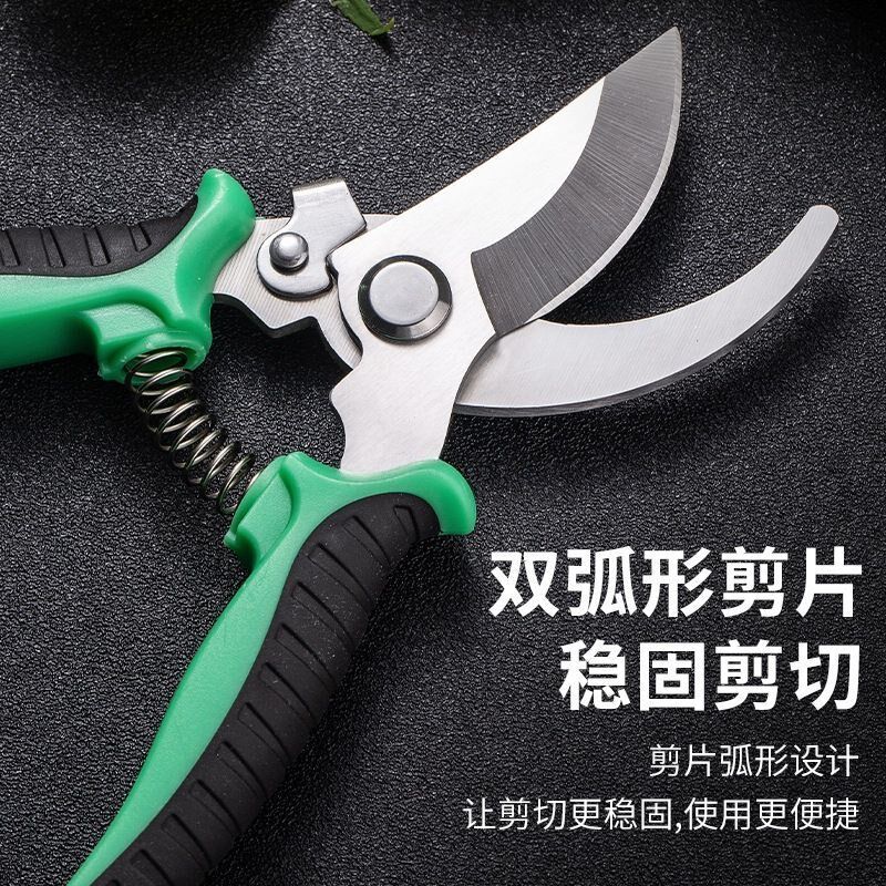 不锈钢园艺剪刀剪竹签花卉采摘葡萄蔬果剪子园林果树专用修枝剪