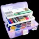 美术生工具箱手提三层大容量化妆品桌面收纳箱美术画画国画工具收