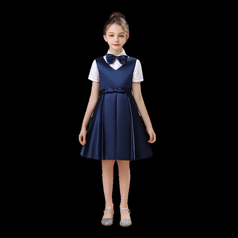 儿童合唱演出服演讲比赛服装女童小学生公主裙六一主持人朗诵礼服