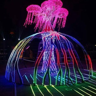 饰灯光节动态许愿树造型灯 户外大型景区广场亮化灯光秀节日景观装