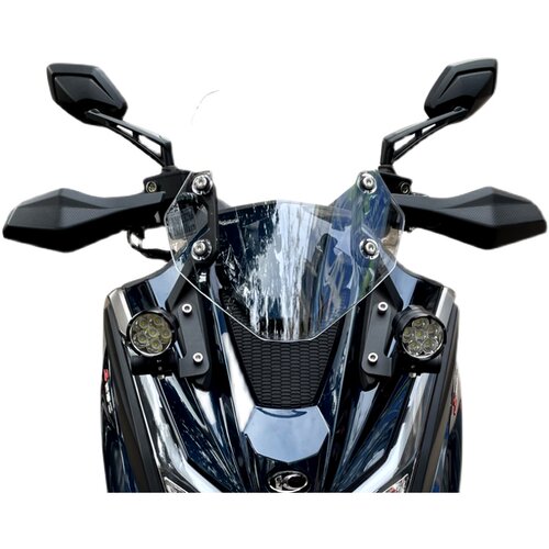 适用于光阳S350改装高位射灯固定支架F车头赛艇S250后视镜射灯架
