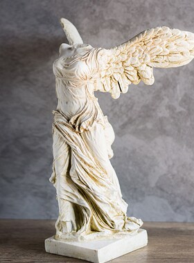 卢浮宫胜利女神 欧式软装摆件 树脂工艺M品天使雕塑装饰摆台人