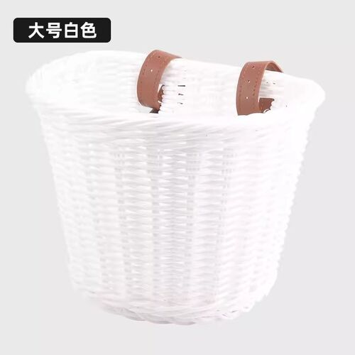 适配小牛U2/F100/F200电动车复古编织L车篮车筐前挂编织篮子挂包
