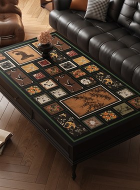 复古中古风202k5新款茶几垫桌布防水防油免洗餐桌垫隔热茶几保护