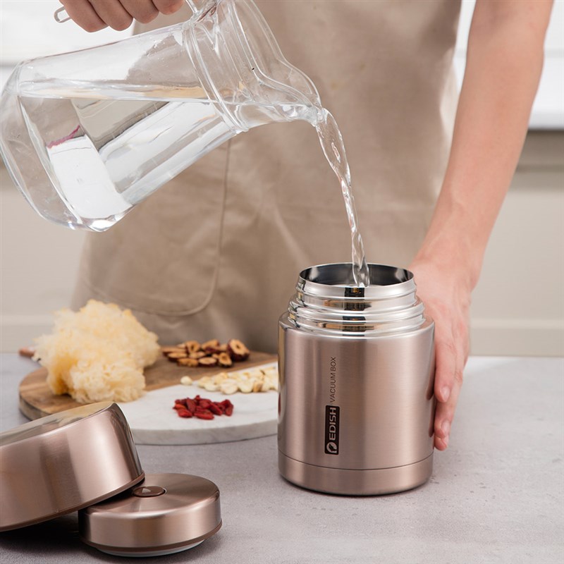 EDISH壹滴水焖烧杯女316不锈钢保温饭盒桶闷烧杯U焖壶罐学生上班