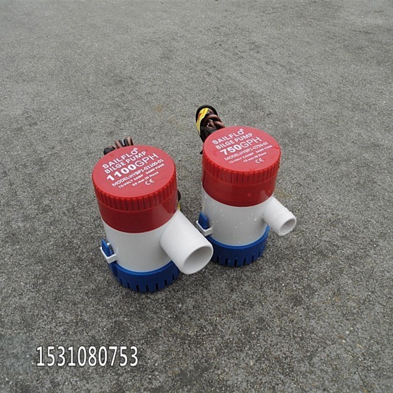 船用游艇房车12V/24V直流小型w潜水泵舱底泵抽水排水泵750/1100GP