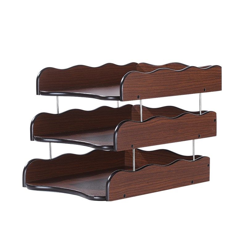 木质文件架桌面文件m收纳盒书立架文件框盘收纳架办公室用品置物