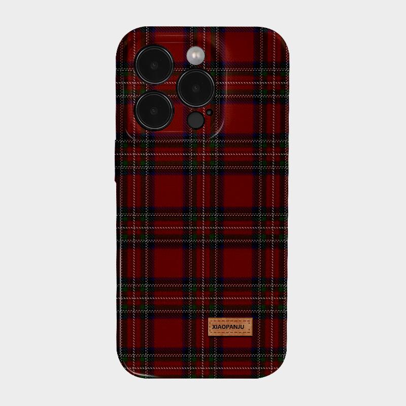 柯柯复古格纹 适用iphone苹果16promax手机壳15plus超好看高级感轻奢风14美式格纹13轻奢艺术ins超火11华为ma