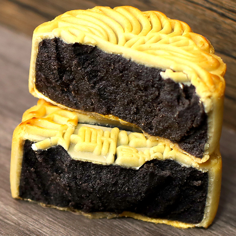 广式芝麻黑豆沙馅月饼广州传统酒家陈皮红豆双黄白莲蓉五仁广东大