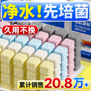 鱼缸过滤材料硝化细菌屋陶瓷环鱼池净水石英球过滤器周转箱底滤材
