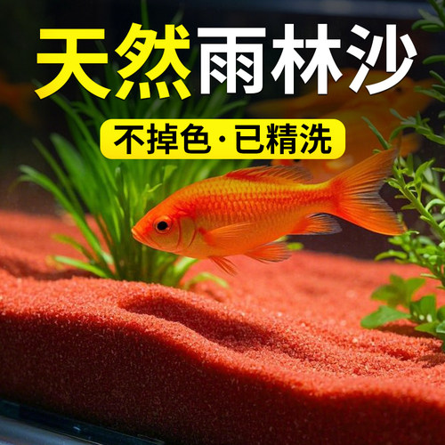 免洗雨林沙鱼缸造景装饰底砂水草龟缸石英沙子南美缸专用小细沙