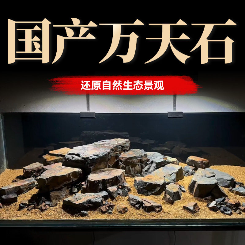 海洛伊鱼缸造景石头万天石图片
