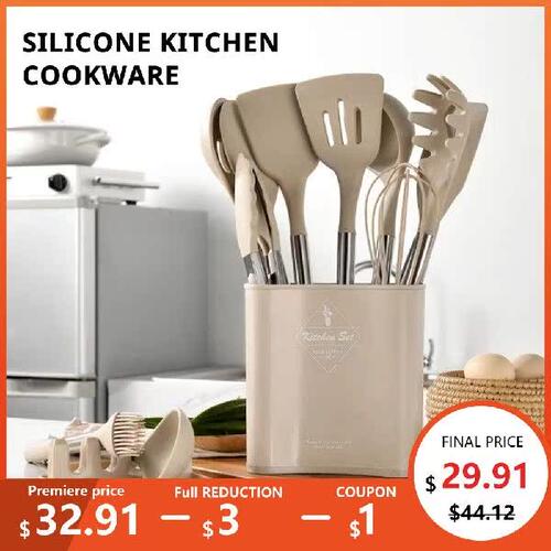 好货11pieces Silicone Kitchen Cookware Non-stick Cake BBQ