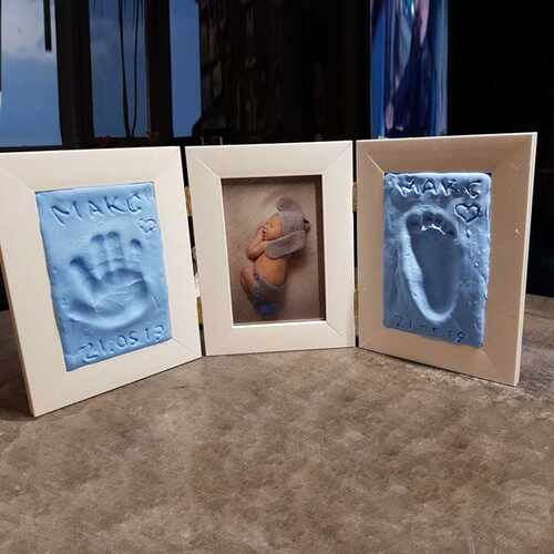 好货1pc baby footprint Clay Imprint Kit Casting Baby Hand Pr