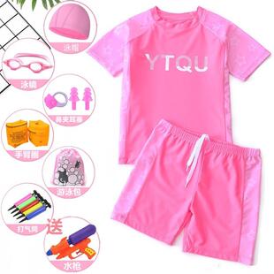 极速儿童泳衣小中大童男女童速乾游泳衣男孩学生温泉泳装 专业运动