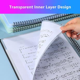 极速20 Pages Piano Score Folder A4 Size Music Score Paper Sh