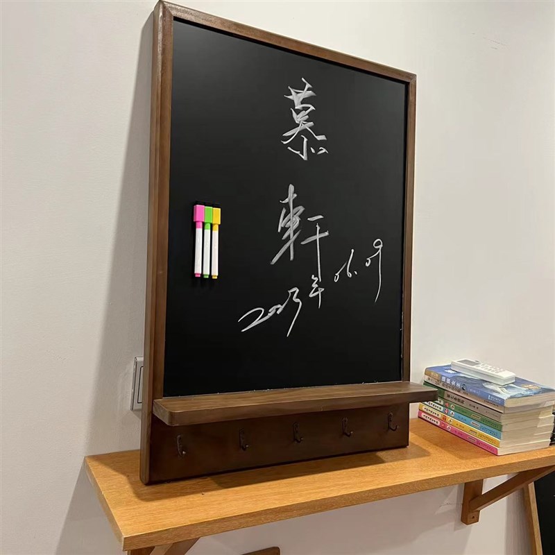 速发电箱遮挡黑板木童磁性儿框家用写字板挂1置物架式16