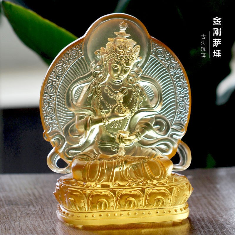 速发琉璃桌板金刚萨埵像佛摆件居家寺院背面供奉礼佛用品佛具