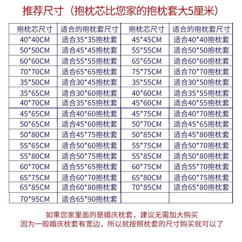 速发V2WS抱枕芯靠垫芯内胆芯45 50 56 60 55 70沙发靠枕方垫腰枕