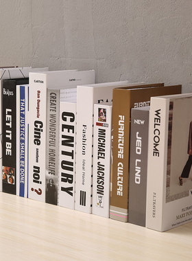 速发假书书摆件轻奢样具饰书架装间品咖啡店拍摄模型道板摆设