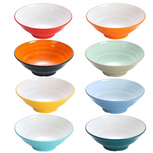 速发密胺面碗面馆拌用汤粉碗味千拉面碗麻辣烫大碗商用专面螺纹碗