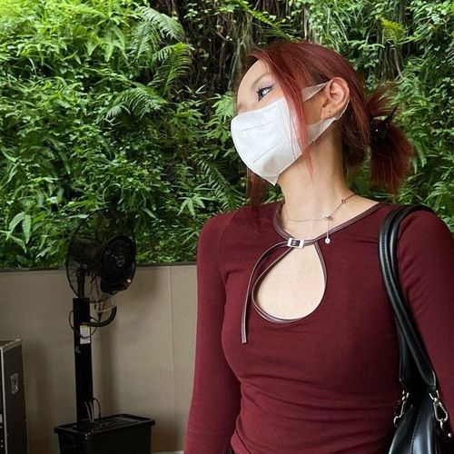 速发00斤底码气质镂空纯欲镂空上衣大穿遮肉长袖打外衫恤