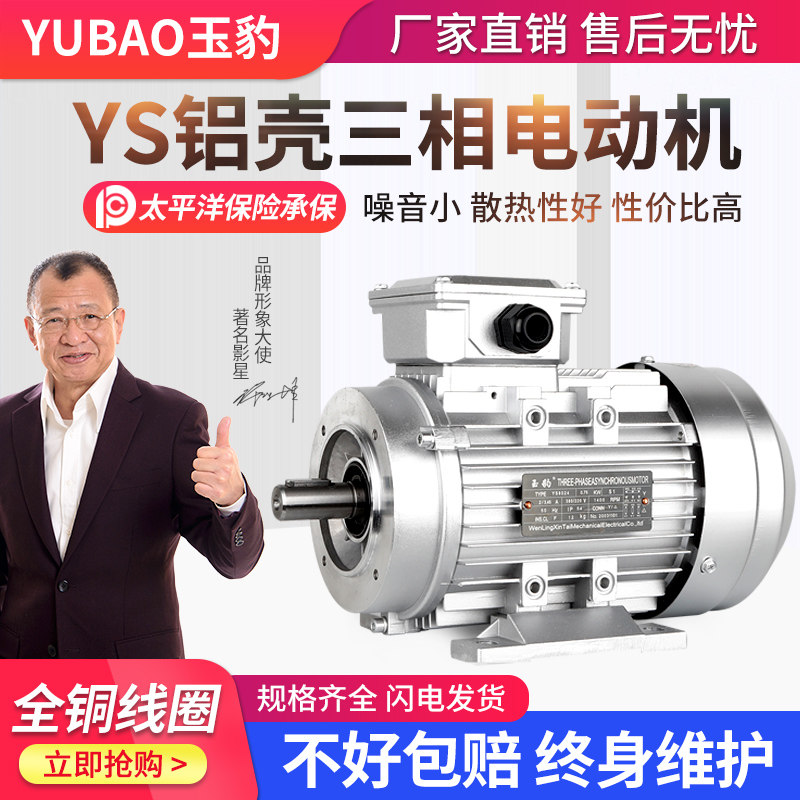 现货速发铝壳80V 三相异步电动机 0.7/0.55/0.75/1.1/1.5/2.2KW法