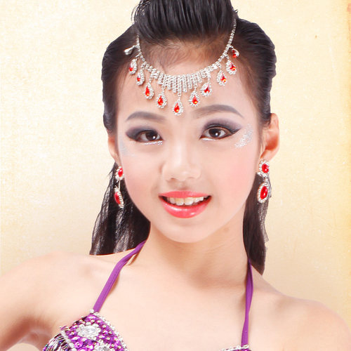 速发舞头饰舞饰饰肚成人演出配饰儿童品皮舞耳环首蹈眉心坠