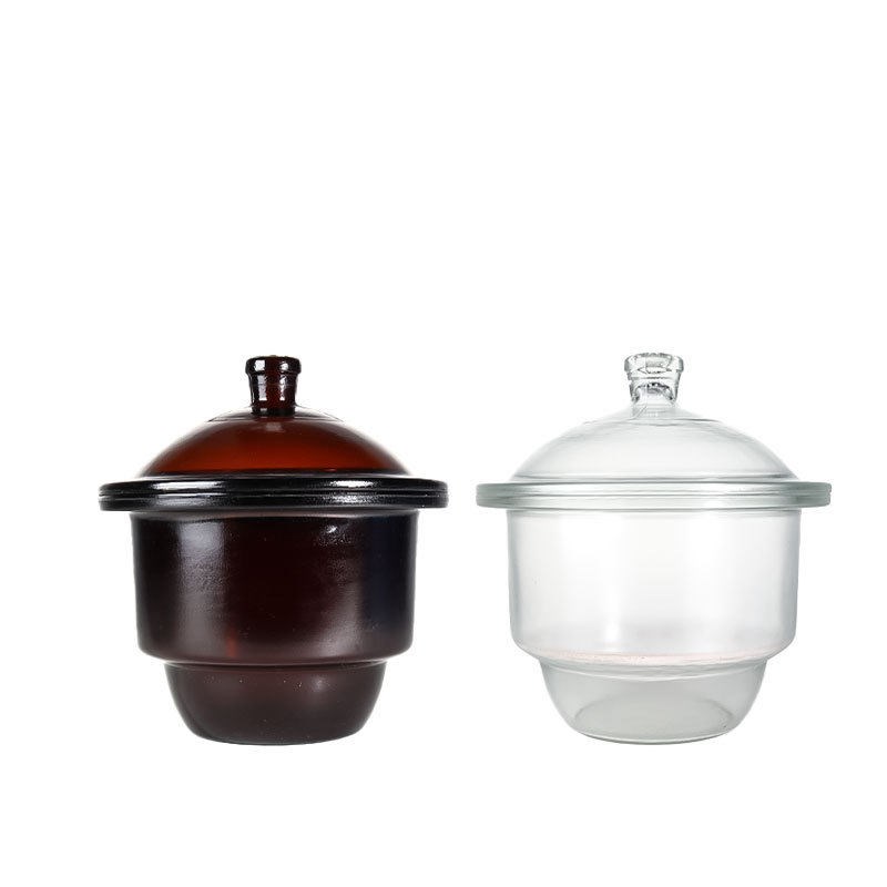 速发实验室玻璃干燥器防潮干燥皿棕色真空干燥器减压透明干燥罐