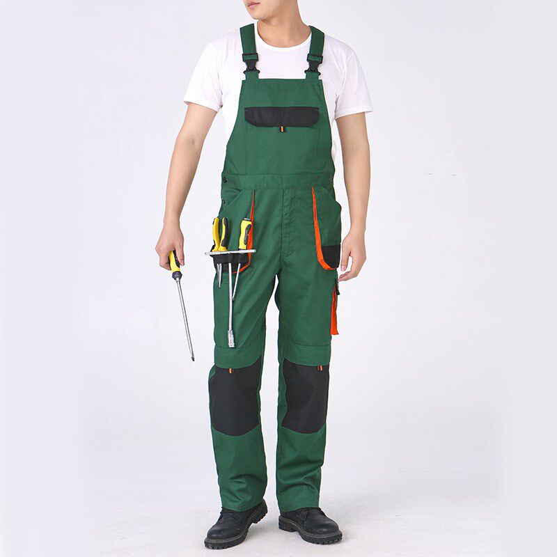 速发工季四作吊带裤男连体衣机汽维修工地劳保服喷漆工木匠工装背