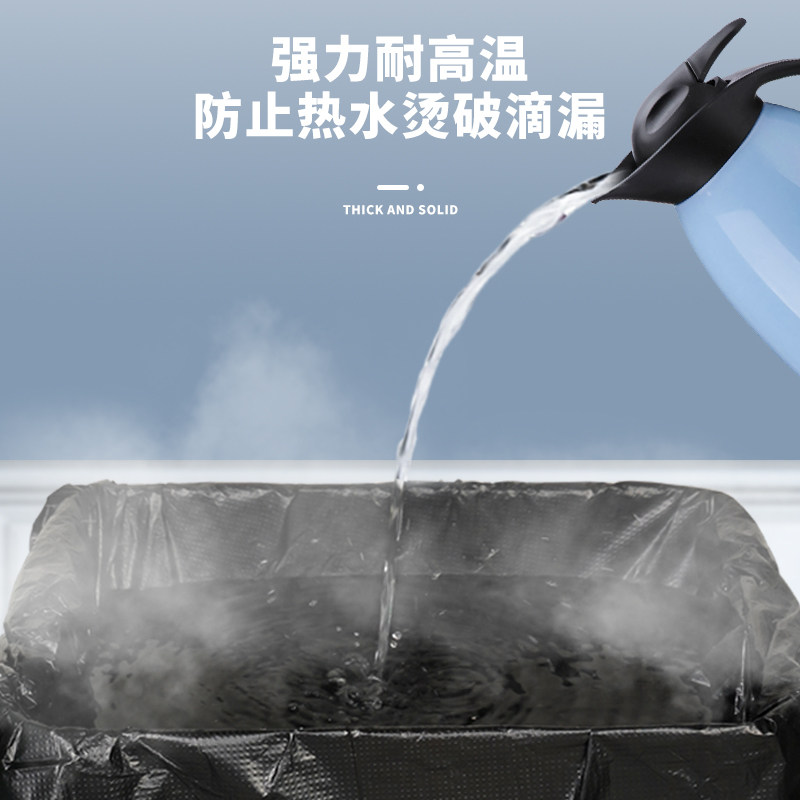 速发加袋大号塑料厚子5垃*655圾袋商用厨房特超大型特厚黑色搬家