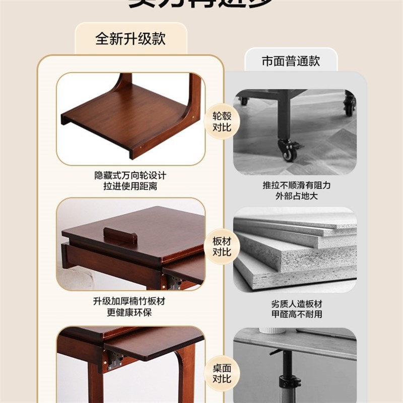 速发沙发边桌可移动头几侧边柜家用泡茶桌简易角几床简边约小方桌