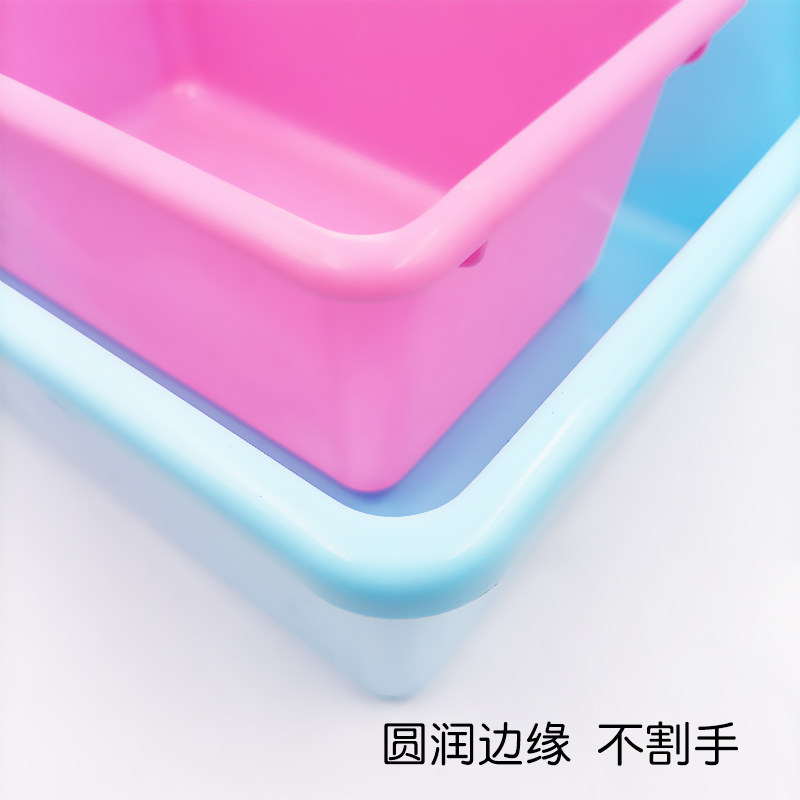 速发收纳盒简易桌面杂物小物品无盖盒子器皿方便整理长方形塑料收