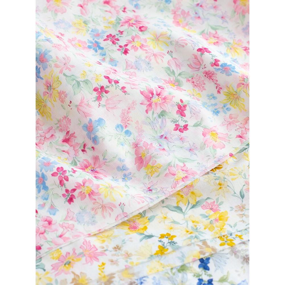 日本进口60s纯棉柔软温柔梦幻连衣裙夏日薄软衬衣服装面料芳香园