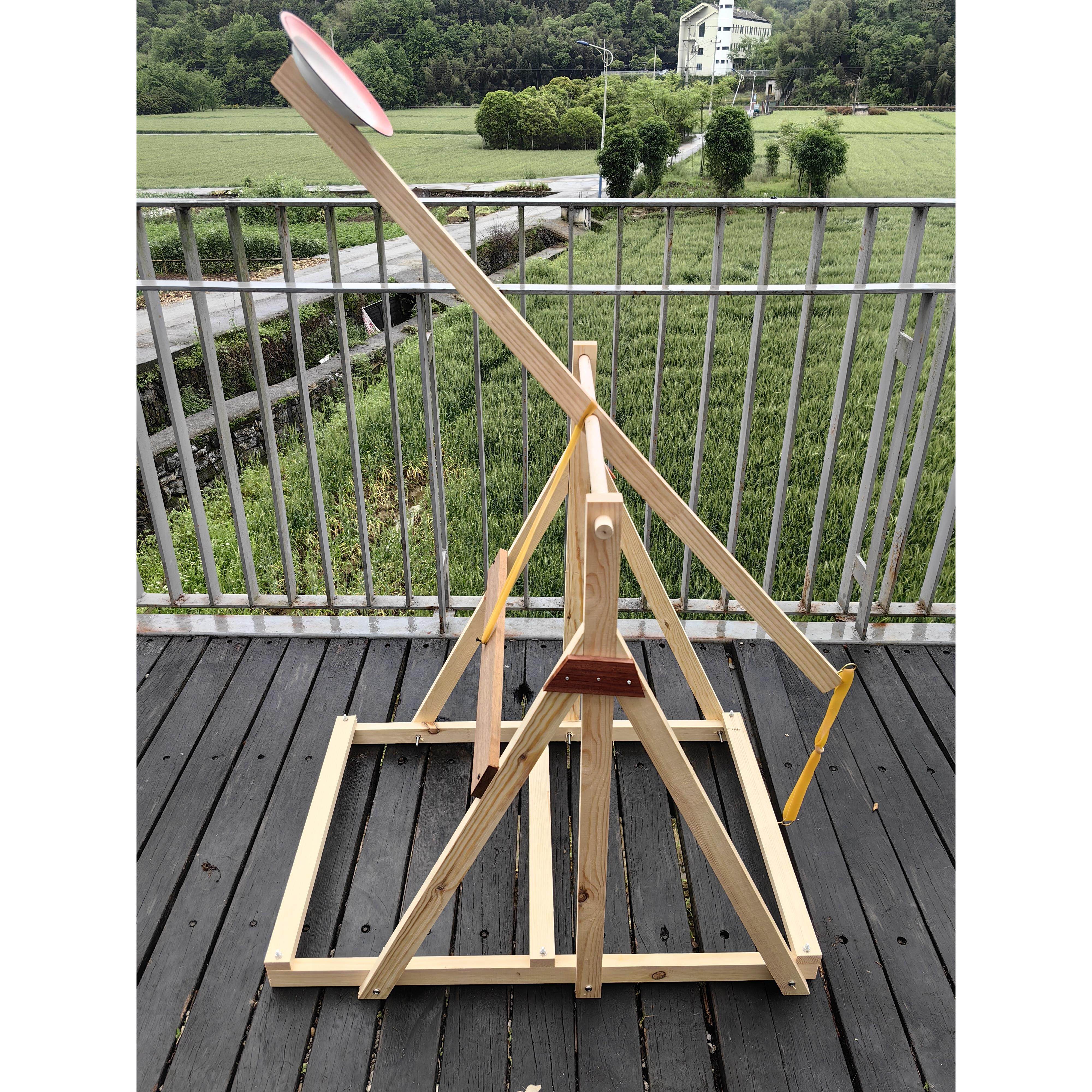 大号投石器机科技小制作科学实验手工拼装科普教具材料 户外玩具