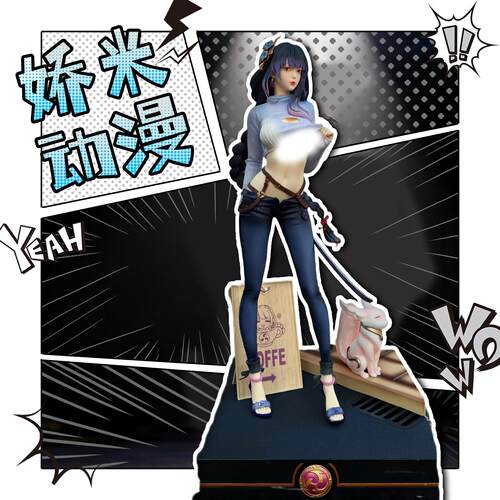 【全款】FA雷电将军 常服pvc1/4手办模型美少女GK摆件游戏周边女