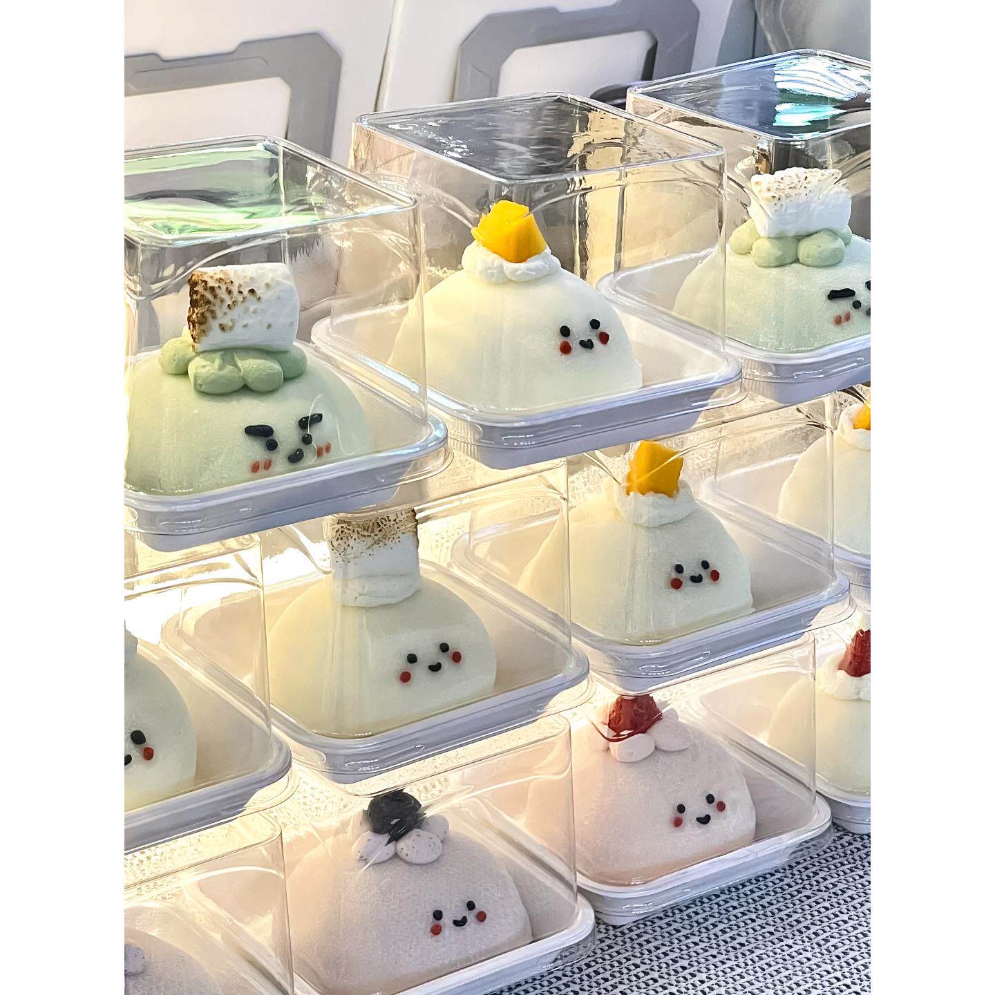 雪媚娘包装盒蛋糕卷2寸慕斯蛋糕盒提拉米苏泡芙甜品烘焙打包盒子