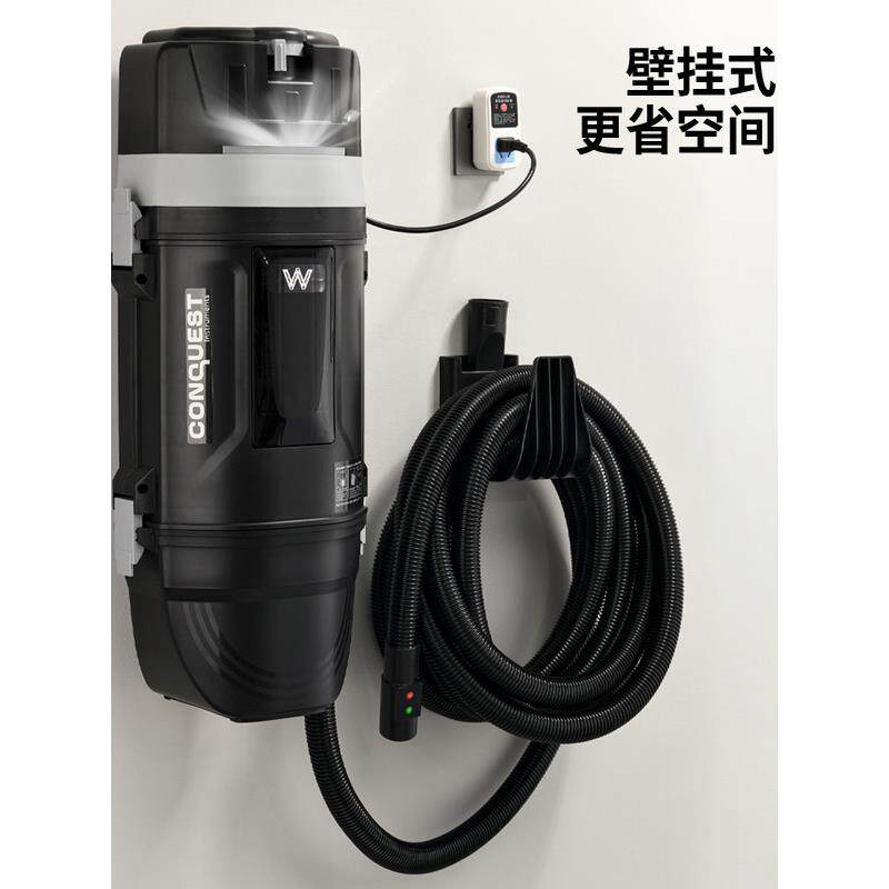 带灯智能遥控款1800W大功率吸尘器洗车房抽吸尘一体机4S店壁挂式