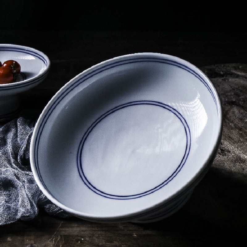 快速发货手工 景德镇釉下彩x果盘果盆客厅摆件复古中式高脚盘餐厅,餐饮具,茶道/零配,淘宝优惠券,粉丝福利购,淘宝优惠卷