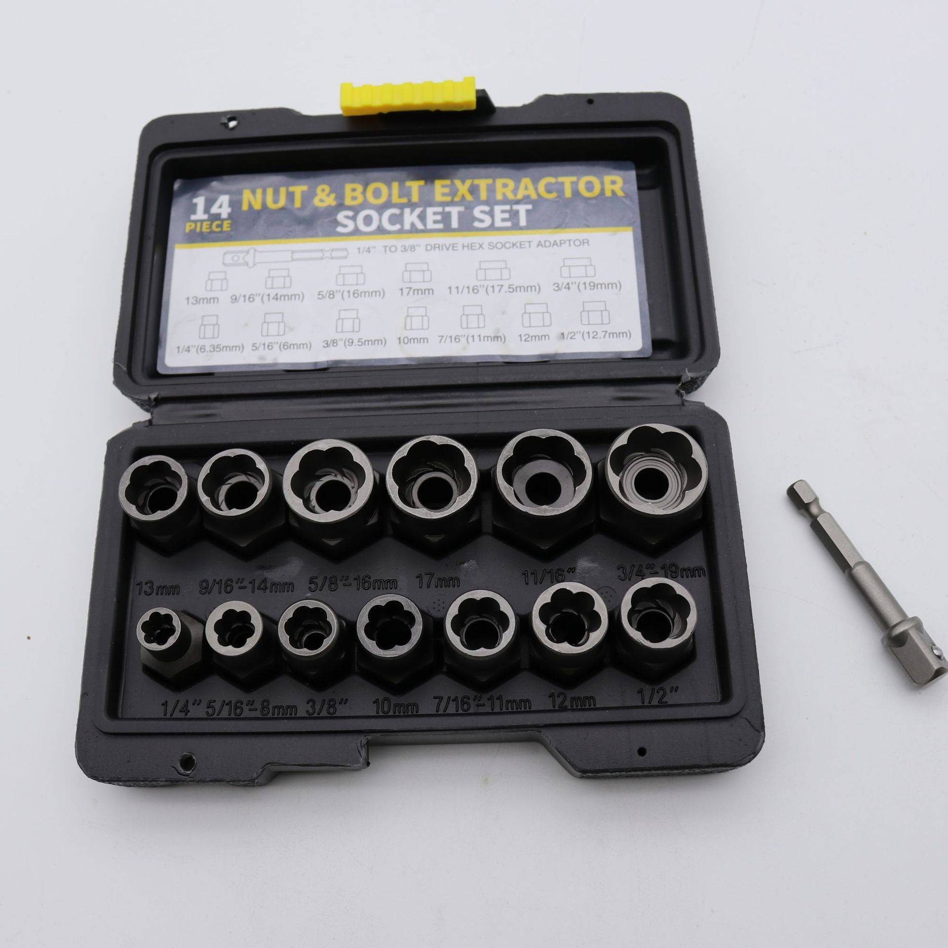 14pcs套装螺帽取出器破损残缺螺丝螺母取出器 厂家 断丝取出器