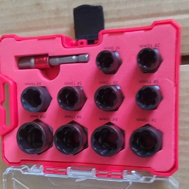 13pcs套装螺帽取出器破损残缺螺丝螺母取出器 厂家 断丝取出器