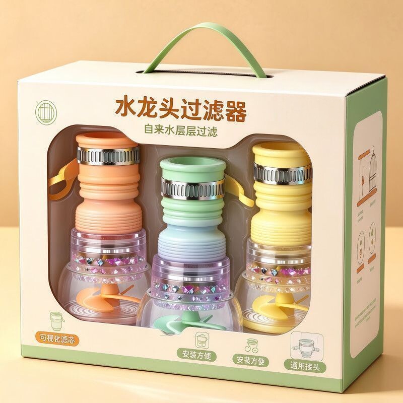 厨房通用水龙头防溅花洒过滤器延伸器可旋转伸缩自来水节水滤水器