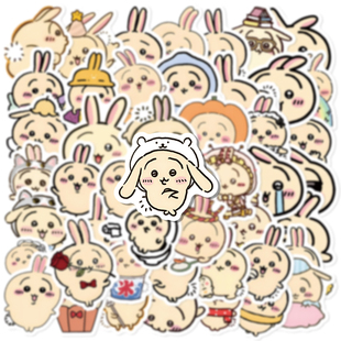 饰手机壳手账笔记本电脑行李箱防水贴画 100张可爱动漫卡通乌萨奇贴纸装